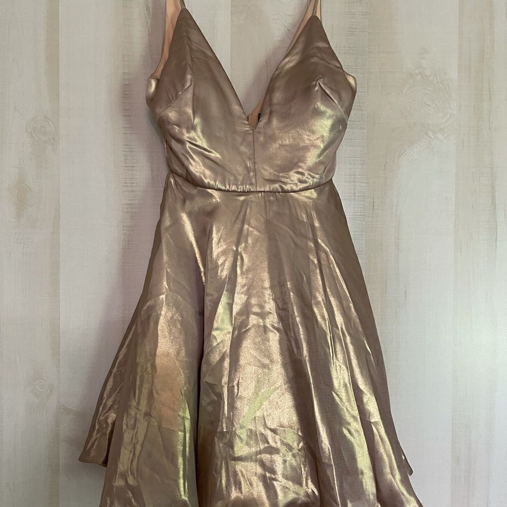 Dear Moon new with tags gold‎ mini party dress, size 3